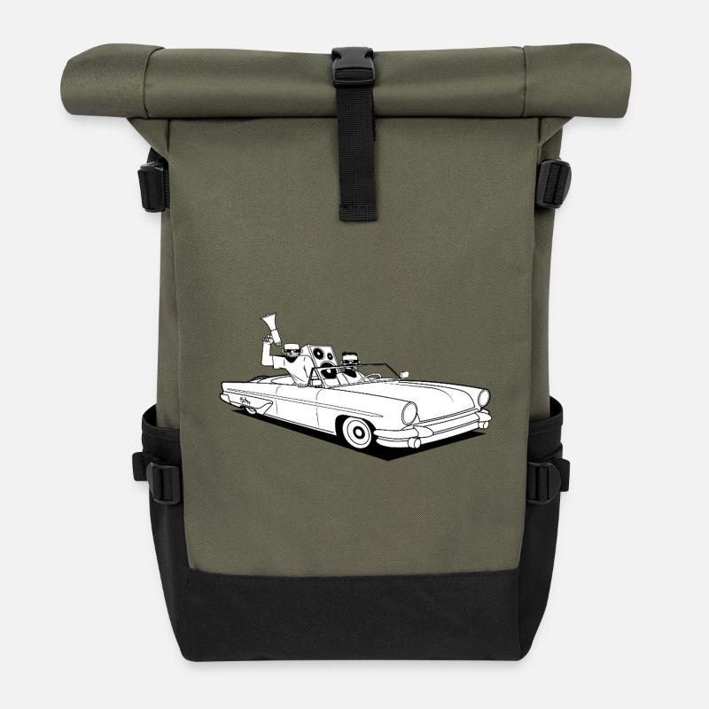 Vorbeifahren - Rolltop Rucksack - Olive/Schwarz