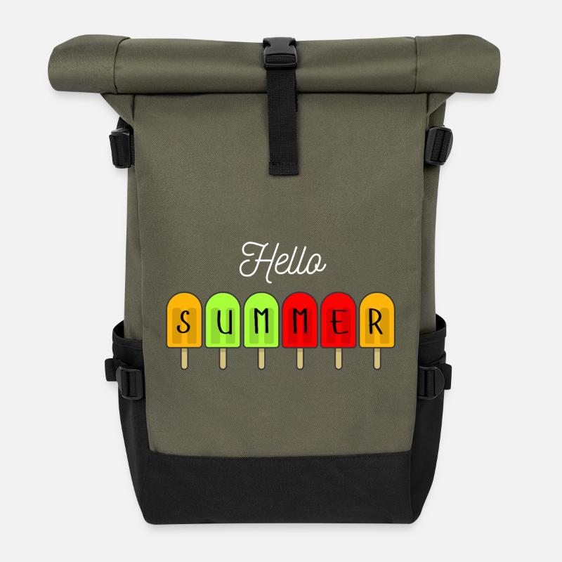 Hello Summer Popsicles - Sac à dos roll top - olive/noir