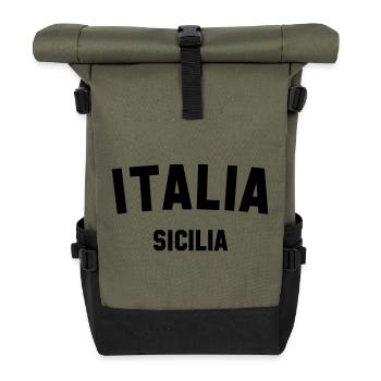 SICILIA Sicile Italie Italie - Sac à dos roll top - olive/noir - Devant