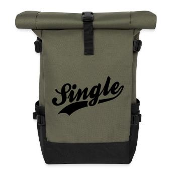 Single - Roll Top Backpack - olive/black - Front