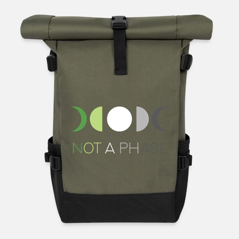 LGBTQ Pride Month - Keine Phase - Aromantic - Rolltop Rucksack - Olive/Schwarz
