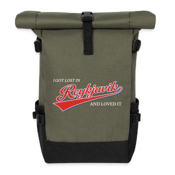 Je me suis perdu à Reykjavik et j’ai adoré ça - Sac à dos roll top - olive/noir - Devant