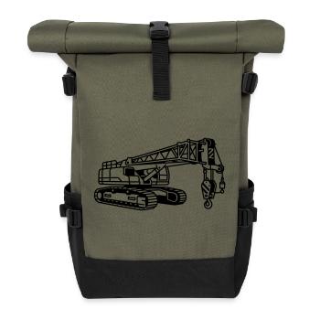 Crane Machine - Roll Top Backpack - olive/black - Front