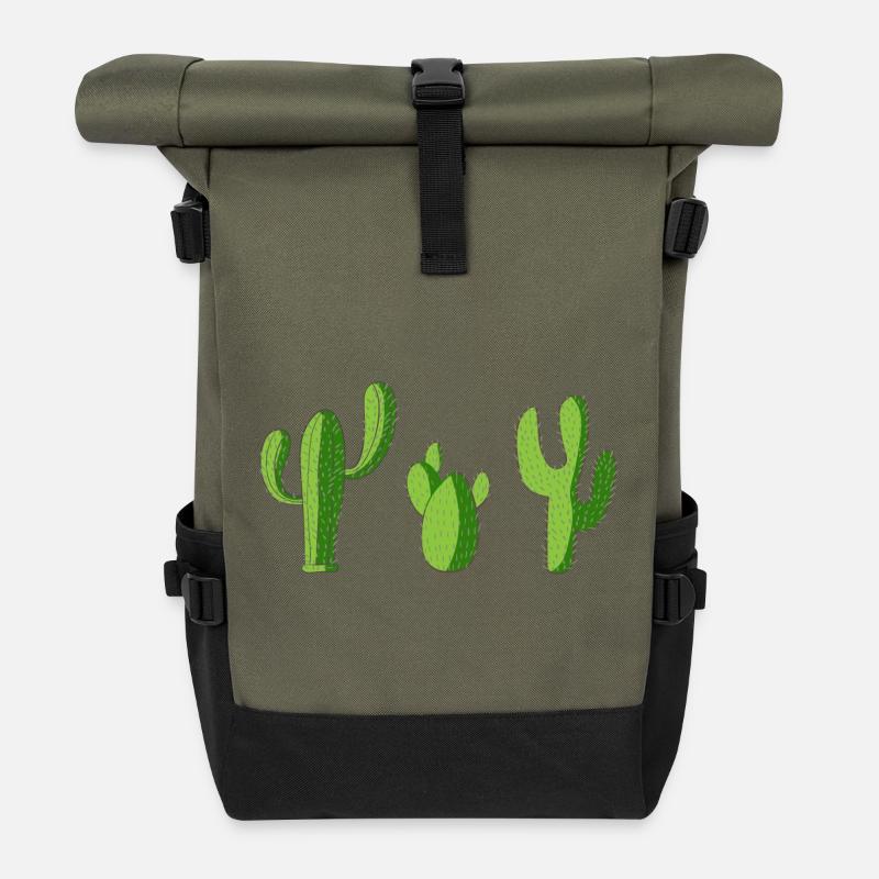 Kaktus - Rolltop Rucksack - Olive/Schwarz