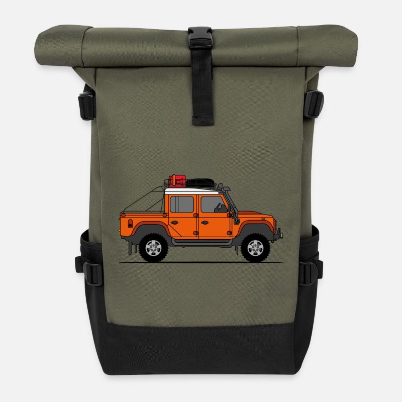 Defender Double Cab Offroad Orange - Sac à dos roll top - olive/noir