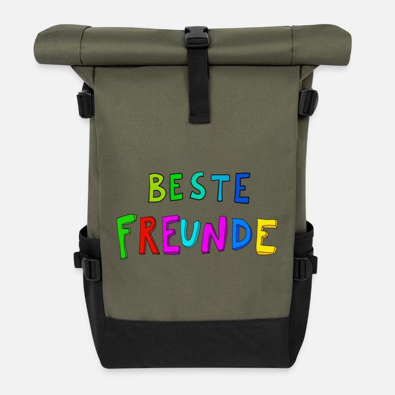 Beste Freunde Farbexplosion - Rolltop Rucksack - Olive/Schwarz