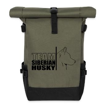 TEAM Husky de Sibérie Chien Wilsigns - Sac à dos roll top - olive/noir - Devant