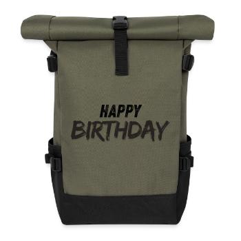 Bon anniversaire - Sac à dos roll top - olive/noir - Devant