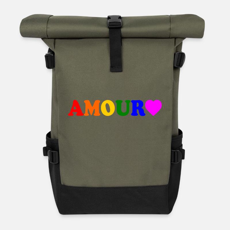 Amour - Rolltop Rucksack - Olive/Schwarz