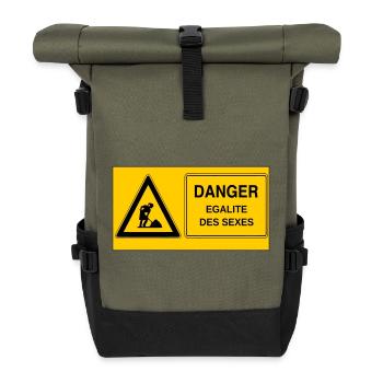 Gender equality - Roll Top Backpack - olive/black - Front