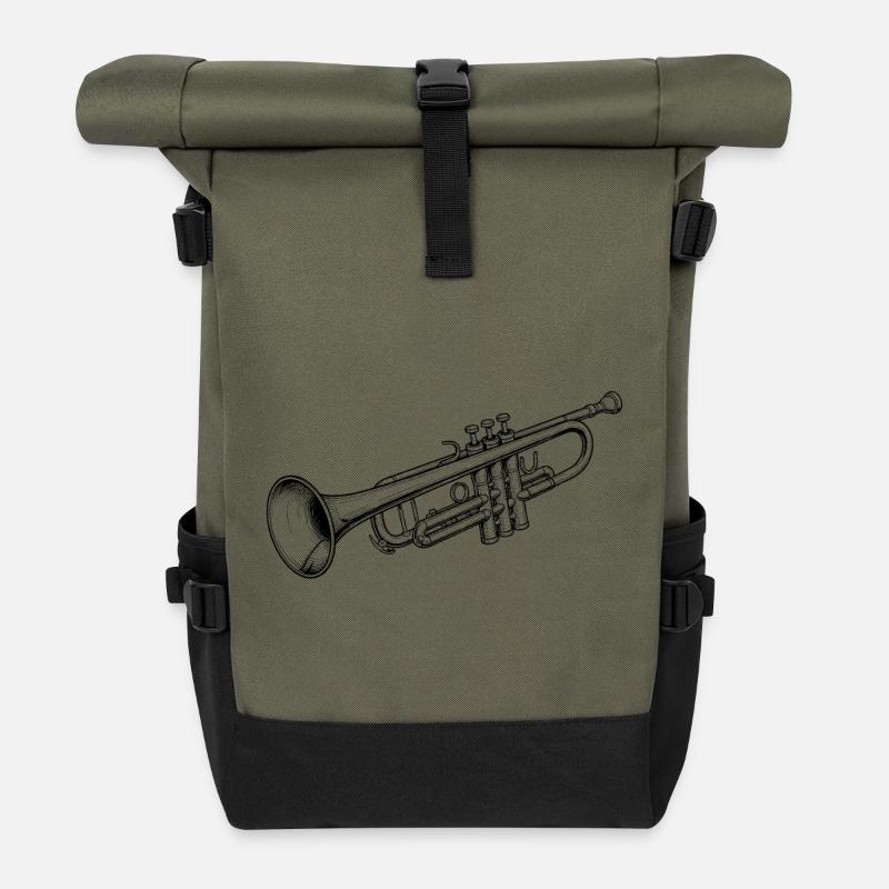 Trompete - Rolltop Rucksack - Olive/Schwarz