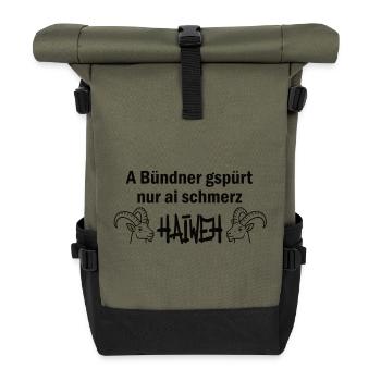 Les Grisons ne se sentent que des sentiments de schéma - Sac à dos roll top - olive/noir - Devant