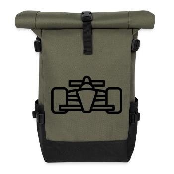 Race Car - Roll Top Backpack - olive/black - Front