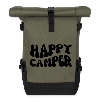 Campeur heureux - Sac à dos roll top - olive/noir - Devant