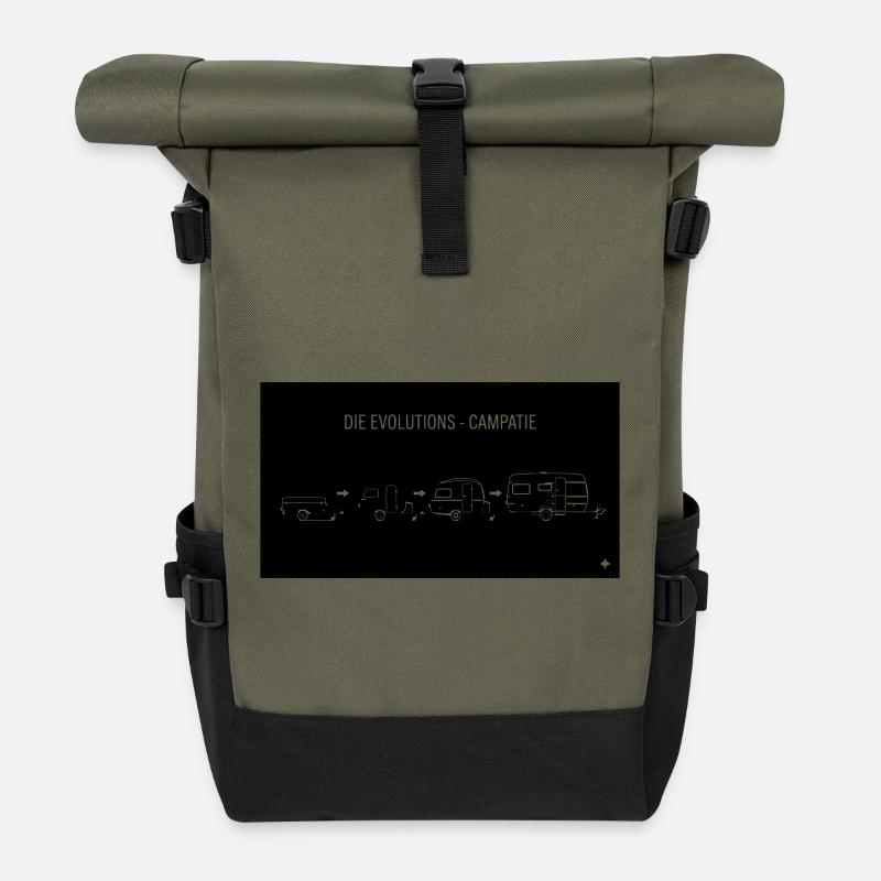 die evolutions campatie V - Rolltop Rucksack - Olive/Schwarz