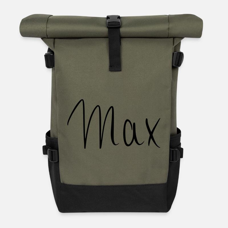 Max - Rolltop Rucksack - Olive/Schwarz