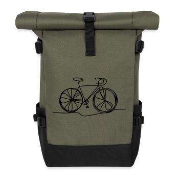 Fahrrad Linie - Rolltop Rucksack - Olive/Schwarz - Vorne