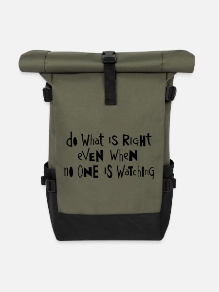 Tun Sie, was ... von Cean - Rolltop Rucksack - Olive/Schwarz