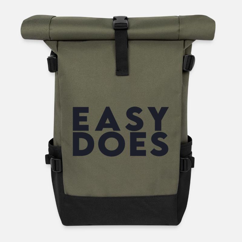 Easy Does - Sac à dos roll top - olive/noir