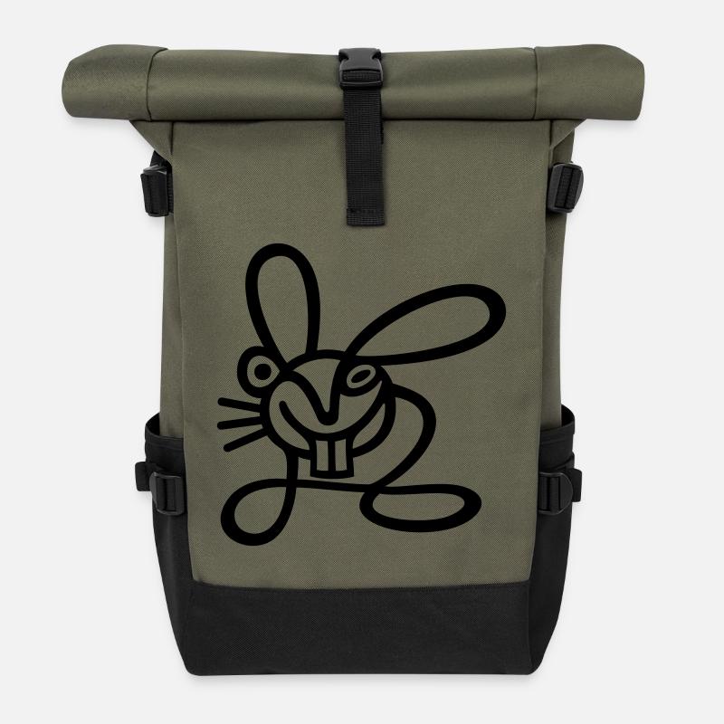 Strichhase - Rolltop Rucksack - Olive/Schwarz