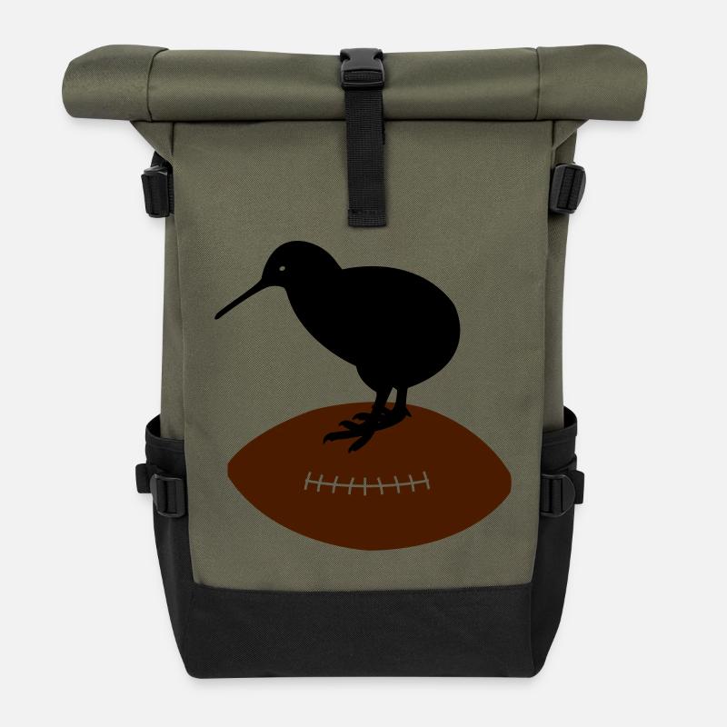 Kiwi Rugby - Sac à dos roll top - olive/noir