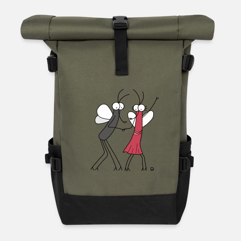 Ballsaal Djen Wana - Rolltop Rucksack - Olive/Schwarz