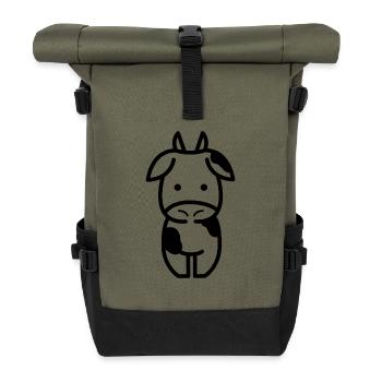 Kuh - Rolltop Rucksack - Olive/Schwarz - Vorne
