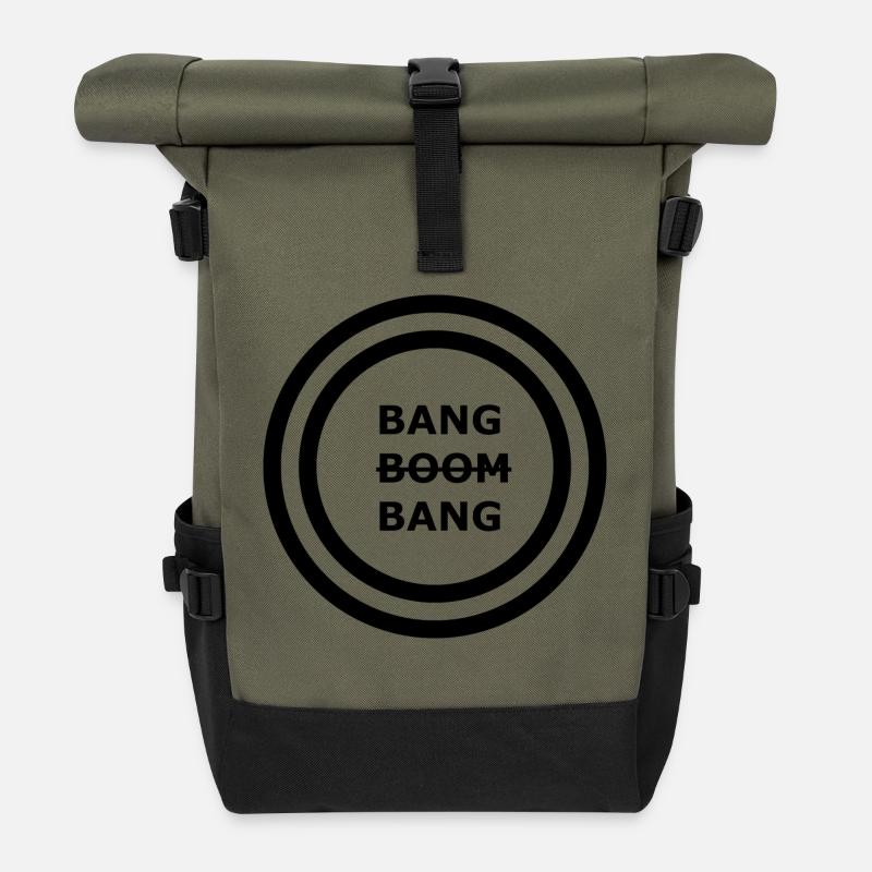 Bang Boom Bang - Logo Design Part 1 - Rolltop Rucksack - Olive/Schwarz