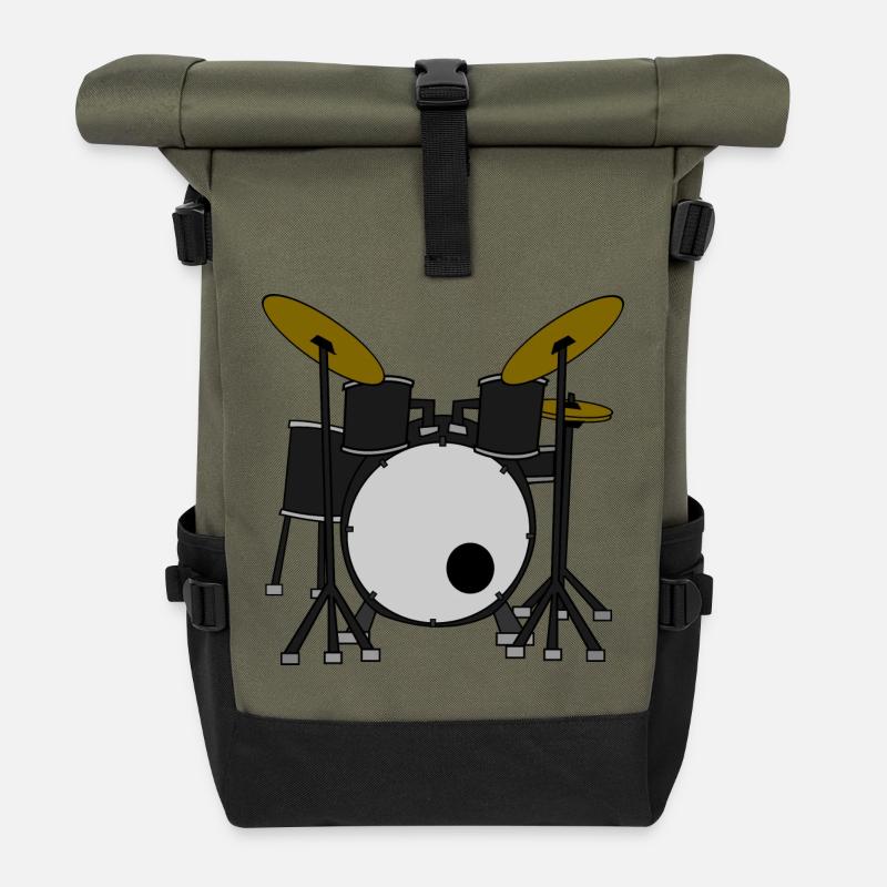 Drums / Drums - Roll Top Backpack - olive/black