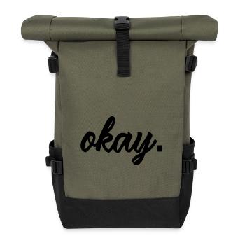 Cool design correct - Sac à dos roll top - olive/noir - Devant