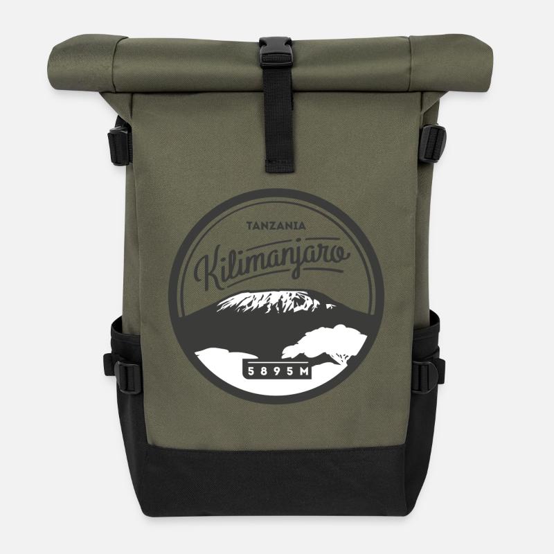 Kilimandjaro - Sac à dos roll top - olive/noir