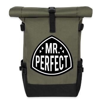 MR PERFECT - Rolltop Rucksack - Olive/Schwarz - Vorne