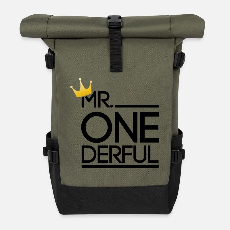 Mr. Wonderful - Roll Top Backpack - olive/black