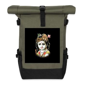 Krishna - Sac à dos roll top - olive/noir - Devant