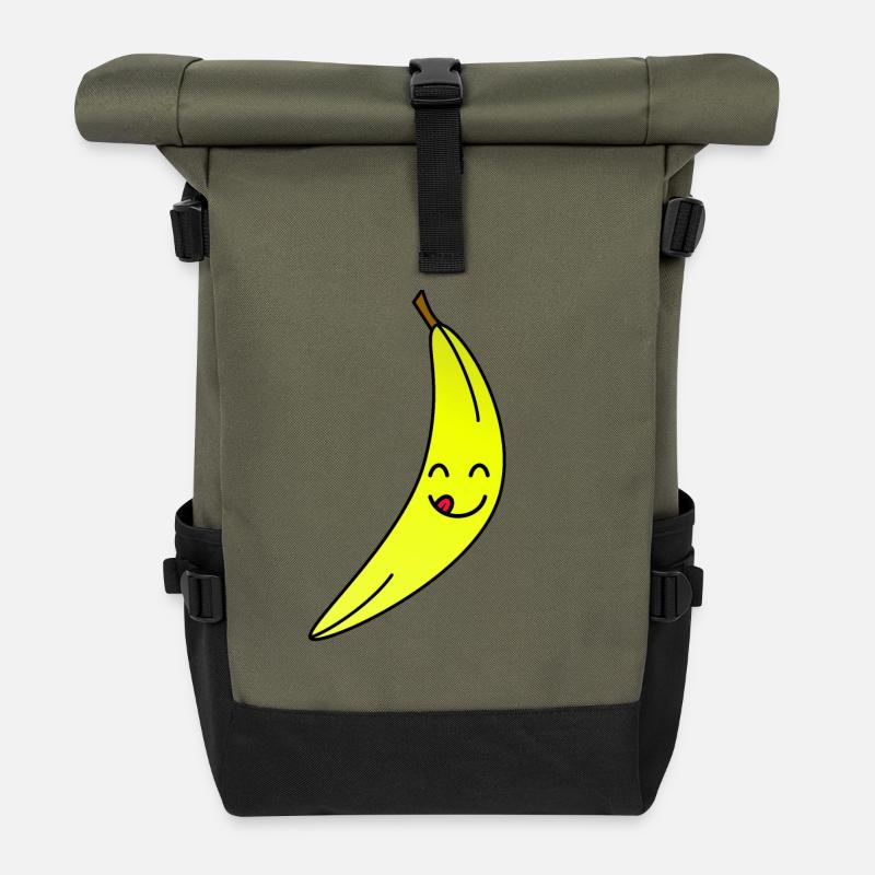 banane - Sac à dos roll top - olive/noir
