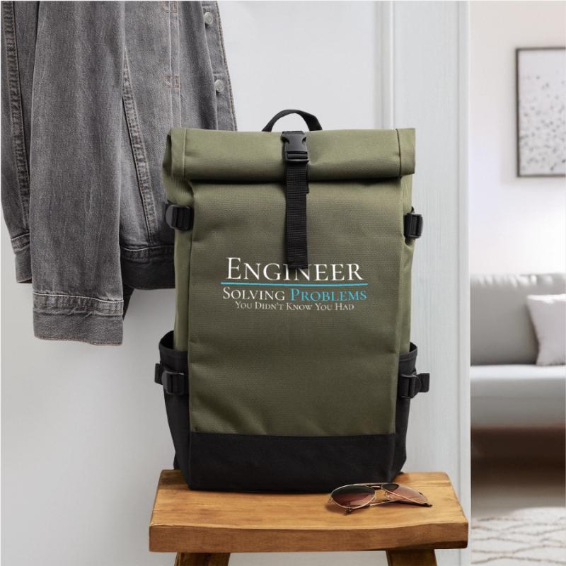 Engineer - Solving Problems - Engineering Shirt Rolltop Rucksack