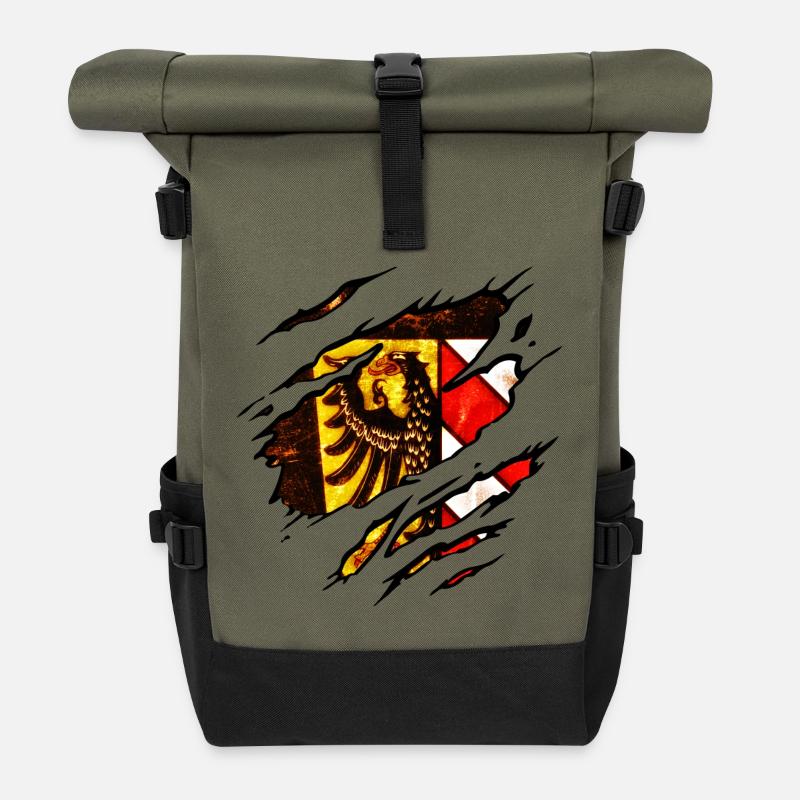 Nürnberg - Rolltop Rucksack - Olive/Schwarz