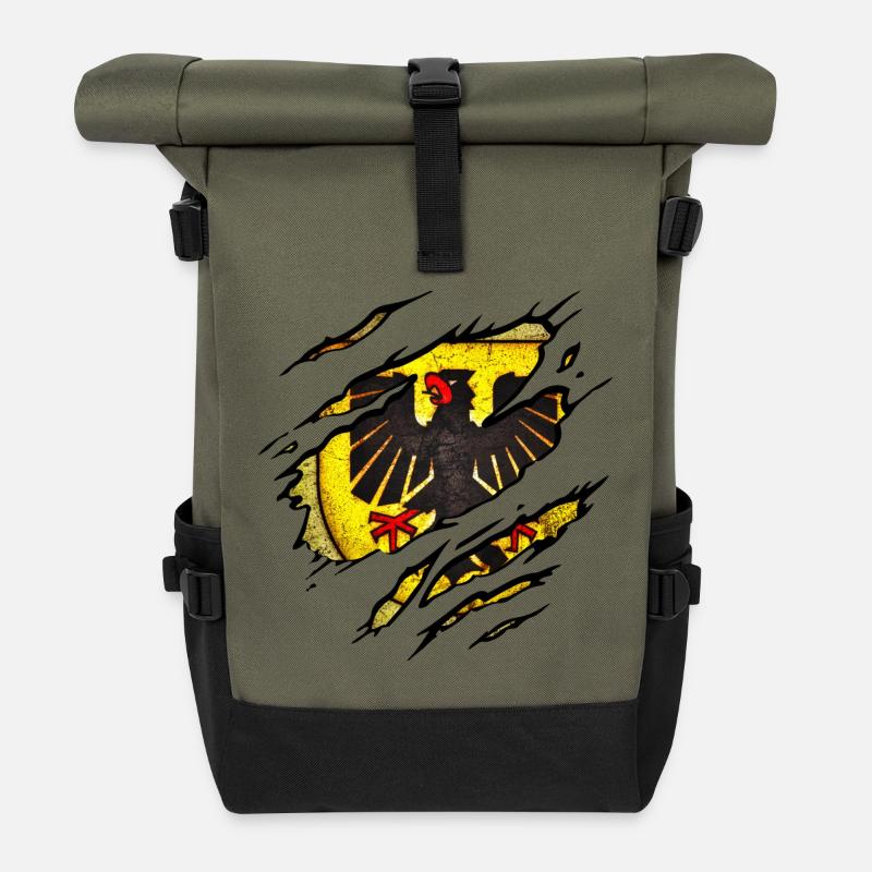 Dortmund - Dortmund Zerrissen - Rolltop Rucksack - Olive/Schwarz