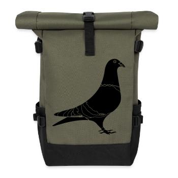 Brieftaube Schatten - Rolltop Rucksack - Olive/Schwarz - Vorne