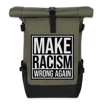 Rendre le racisme répréhensible - Sac à dos roll top - olive/noir - Devant