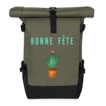 FEST - Rolltop Rucksack - Olive/Schwarz - Vorne
