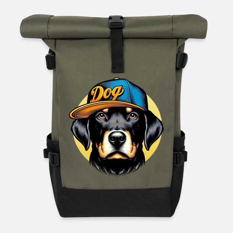 Hund - Rolltop Rucksack - Olive/Schwarz