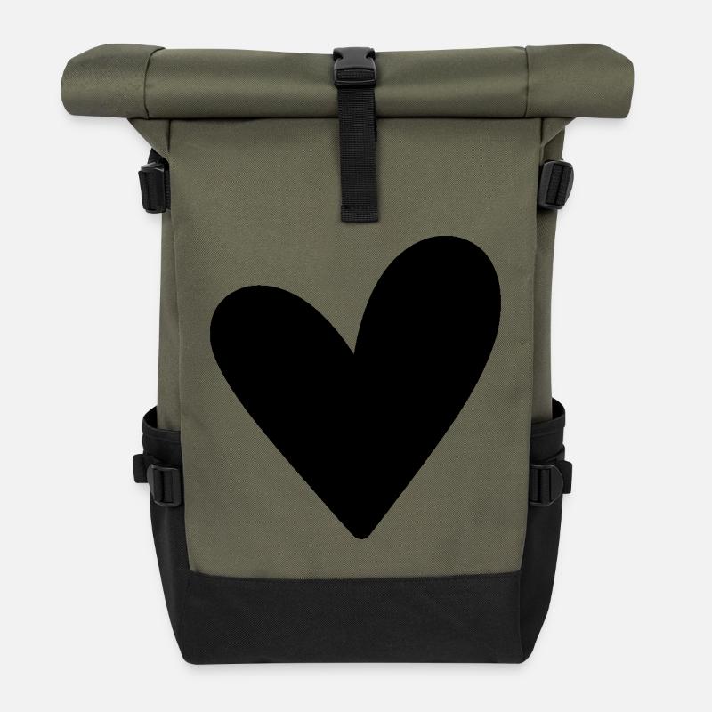Polly - Rolltop Rucksack - Olive/Schwarz