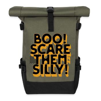 Boo Scare Them Silly - Roll Top Backpack - olive/black - Front