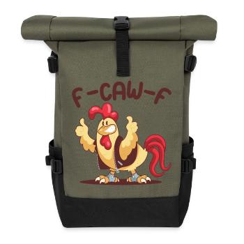F-Caw-F Huhn FCAWF Huhn - Rolltop Rucksack - Olive/Schwarz - Vorne