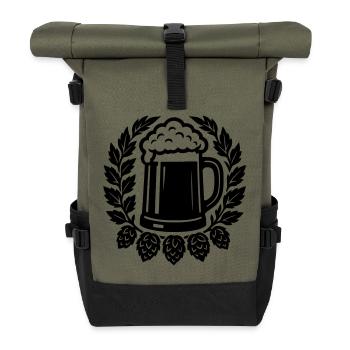 Bier - Roll Top Backpack - olive/black - Front