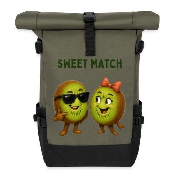 Sweet Match Kiwi Duo - Rolltop Rucksack - Olive/Schwarz - Vorne