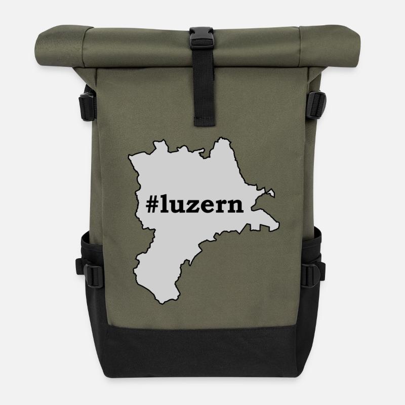 LU Luzern - Rolltop Rucksack - Olive/Schwarz