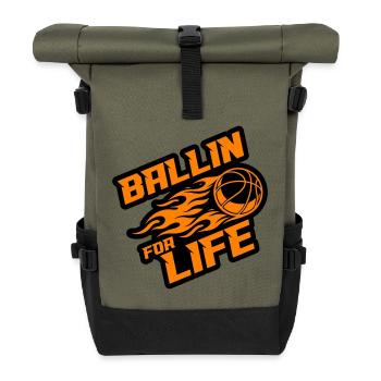 Basketball Ballin : Diction - Sac à dos roll top - olive/noir - Devant