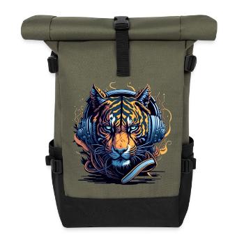 DJ Casque Neonflair - Sac à dos roll top - olive/noir - Devant